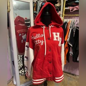 Sanrio Hello Kitty Red and White Varsity Jacket